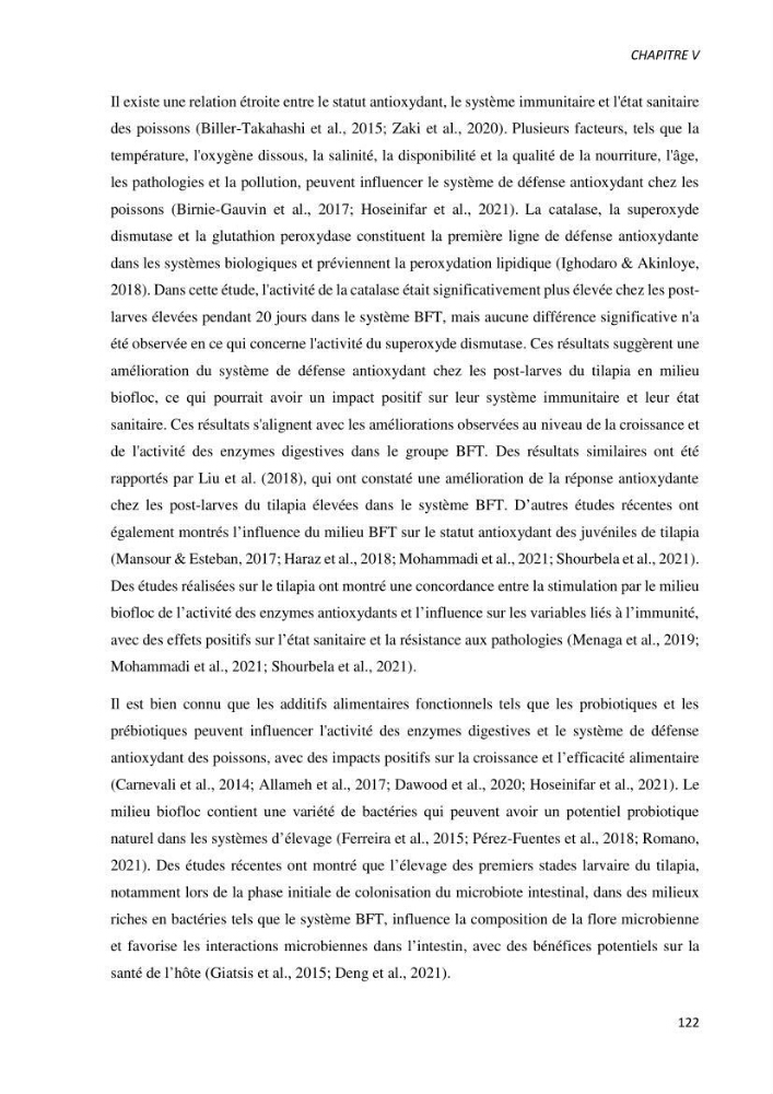 Effet de l’élevage en système biofloc sur les performances zootechniques et physiologiques du Tilapia « Oreochromis niloticus »