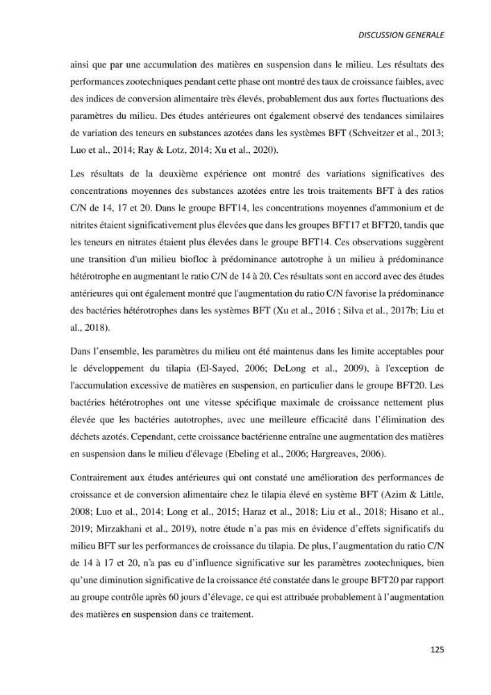 Effet de l’élevage en système biofloc sur les performances zootechniques et physiologiques du Tilapia « Oreochromis niloticus »