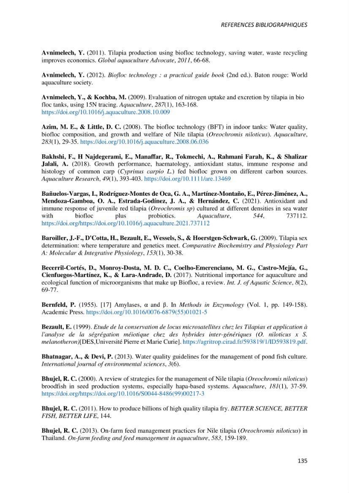 Effet de l’élevage en système biofloc sur les performances zootechniques et physiologiques du Tilapia « Oreochromis niloticus »