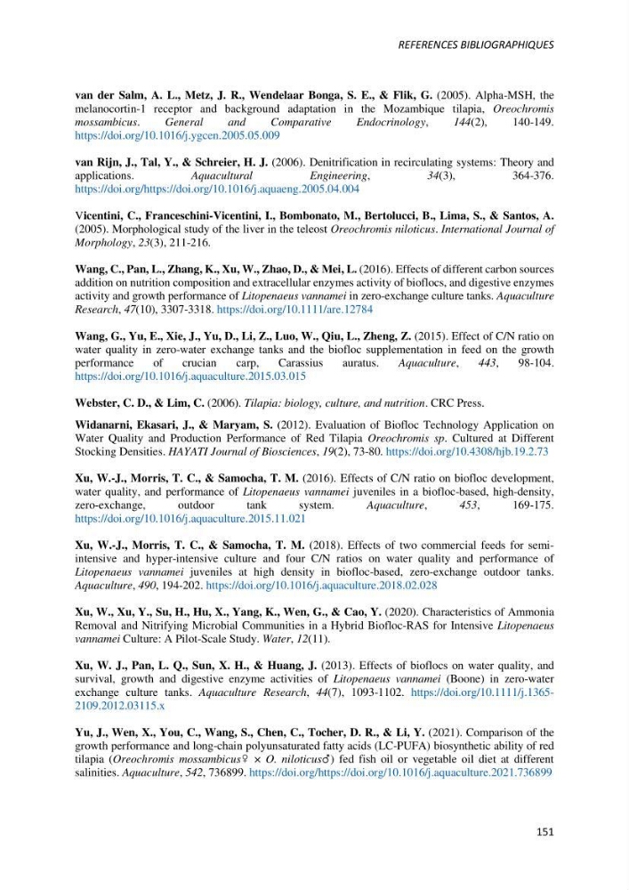Effet de l’élevage en système biofloc sur les performances zootechniques et physiologiques du Tilapia « Oreochromis niloticus »