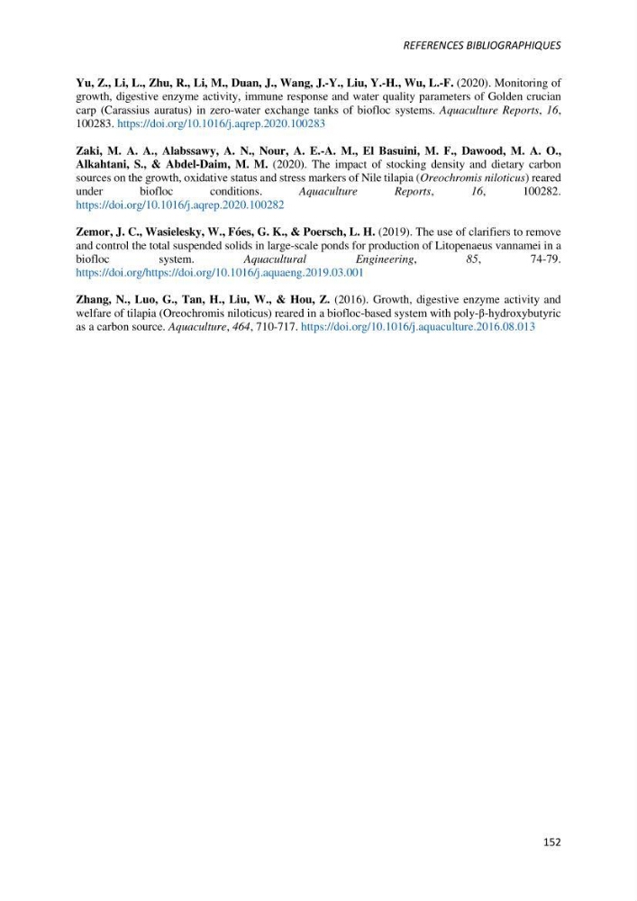 Effet de l’élevage en système biofloc sur les performances zootechniques et physiologiques du Tilapia « Oreochromis niloticus »