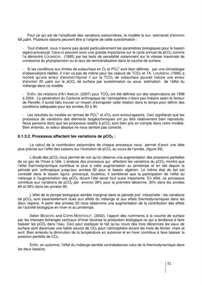 Etude du cycle biogéochimique du carbone dans le bassin algéro-provençal: