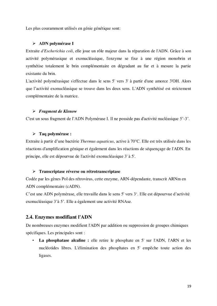 Biologie moléculaire et génie génétique 2: support de cours