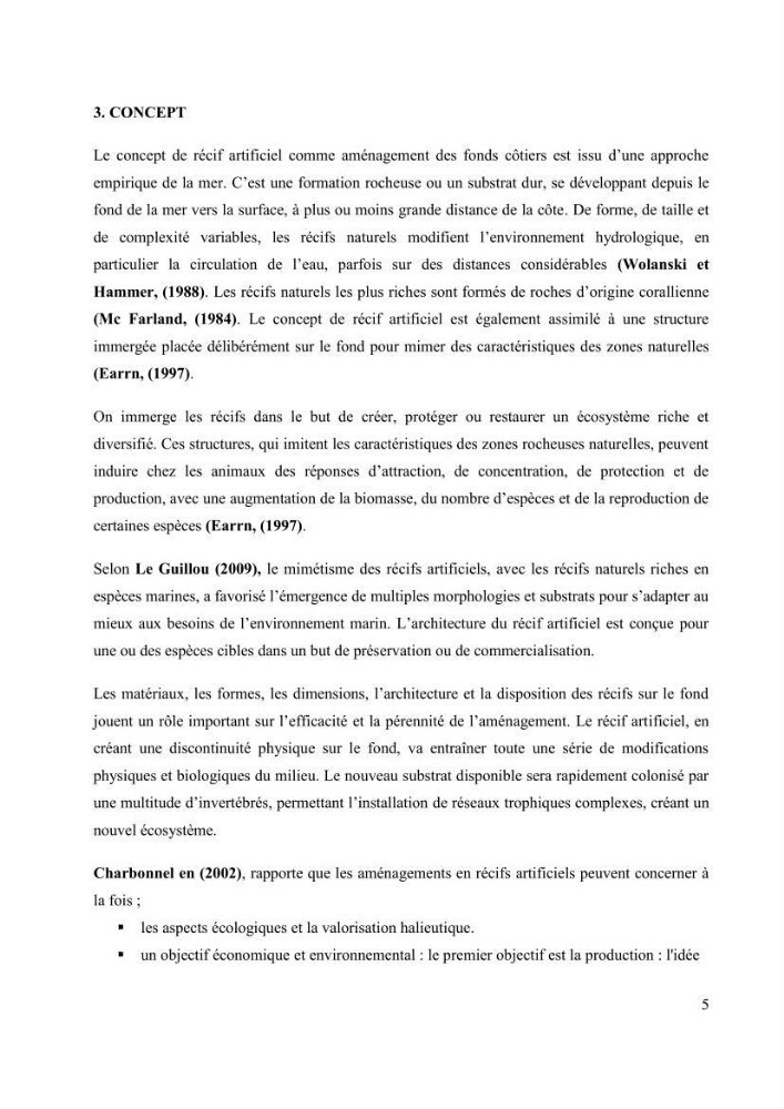 Les récifs artificiels