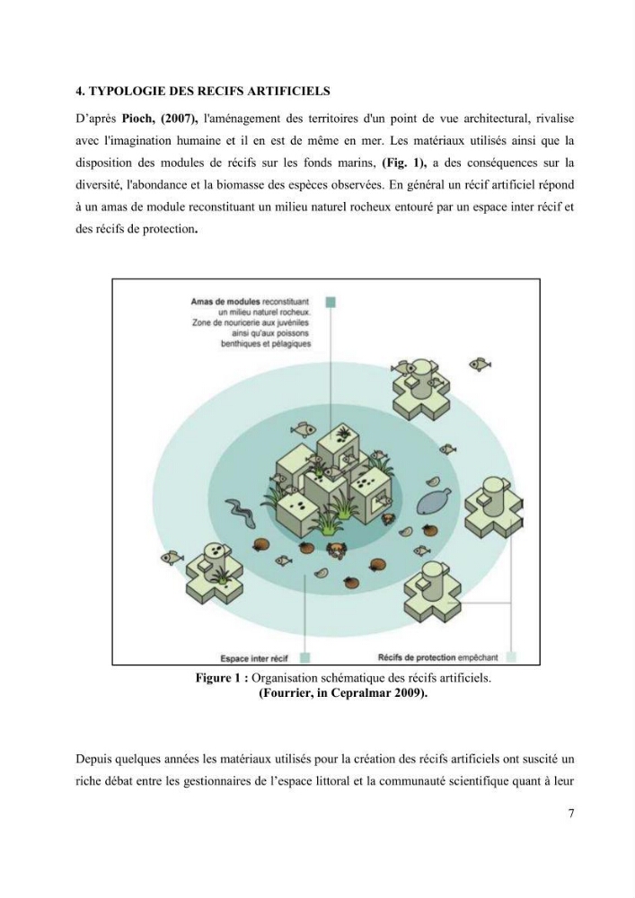 Les récifs artificiels