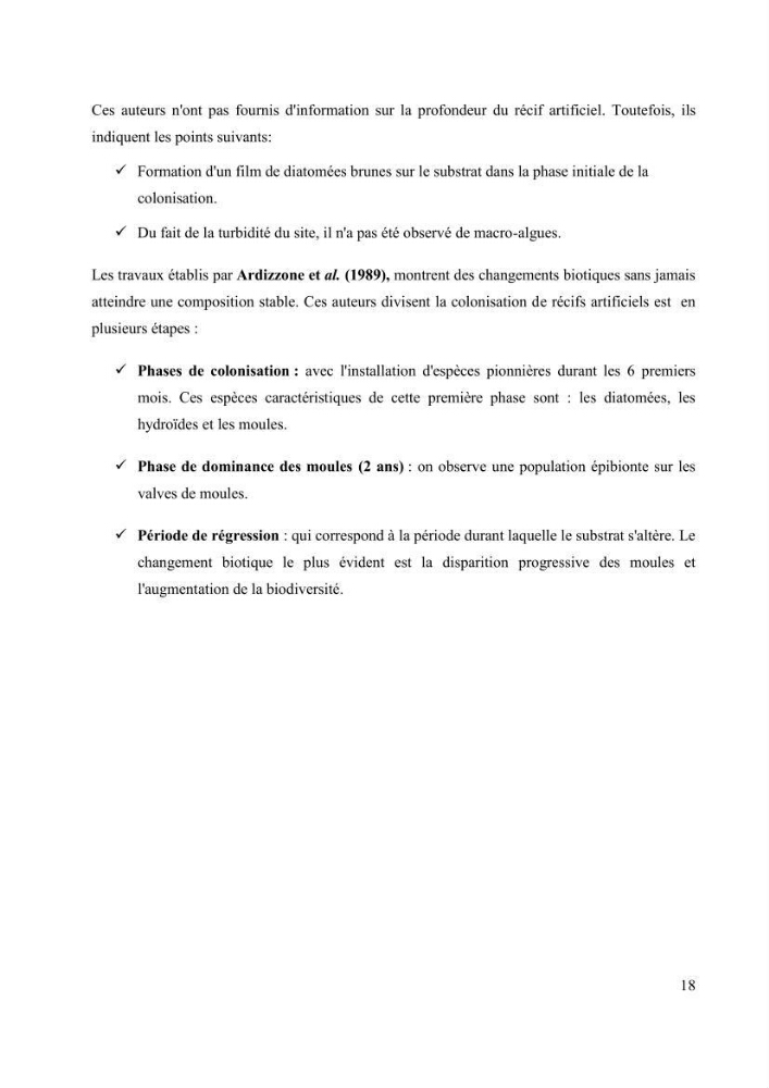 Les récifs artificiels
