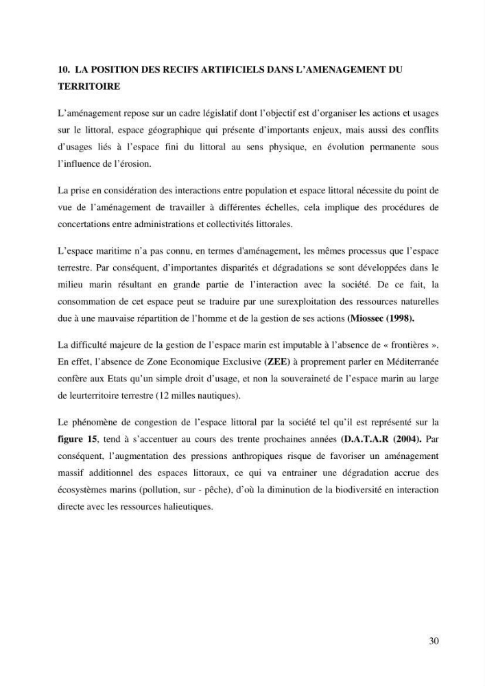 Les récifs artificiels
