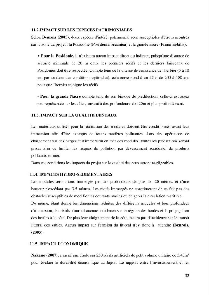 Les récifs artificiels