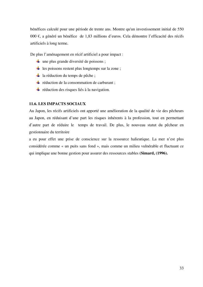 Les récifs artificiels