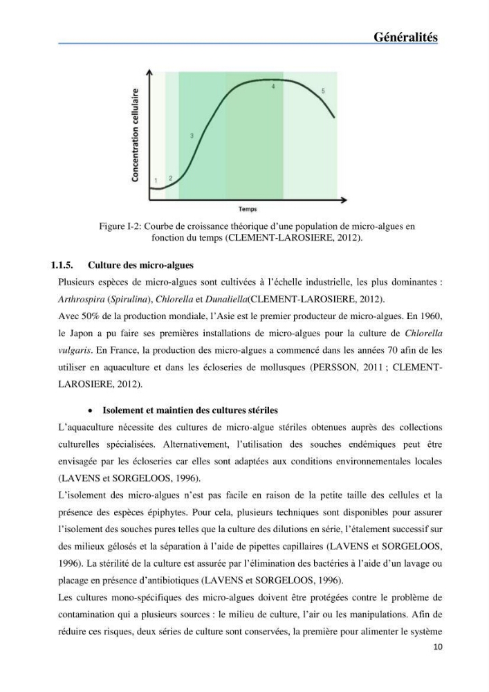 Fonctionnement d’une écloserie marine cas du CNRDPA et production de proies vivantes (Chlorella ellipsoïdae et Brachionus plicatilis)
