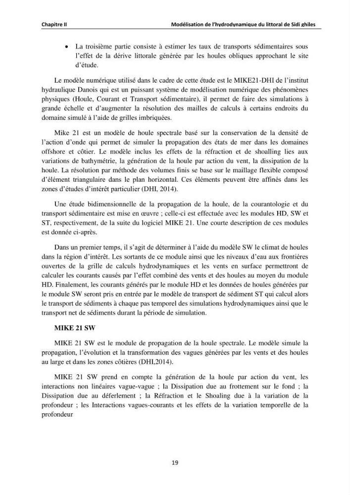 Etude de protection du rivage de Sidi Ghiles: