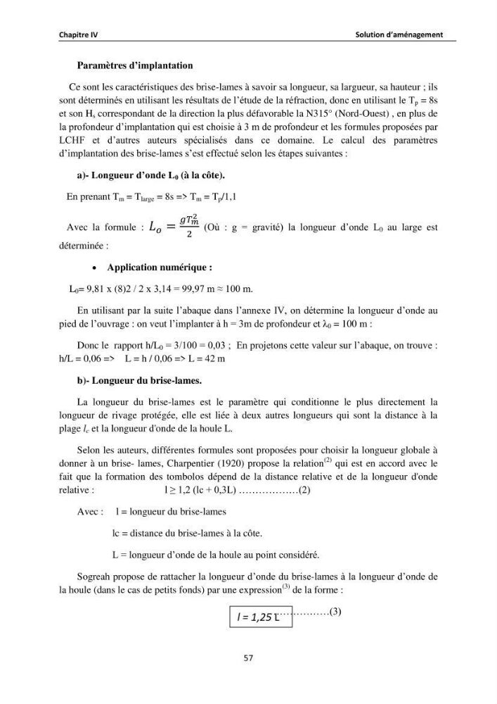 Etude de protection du rivage de Sidi Ghiles: