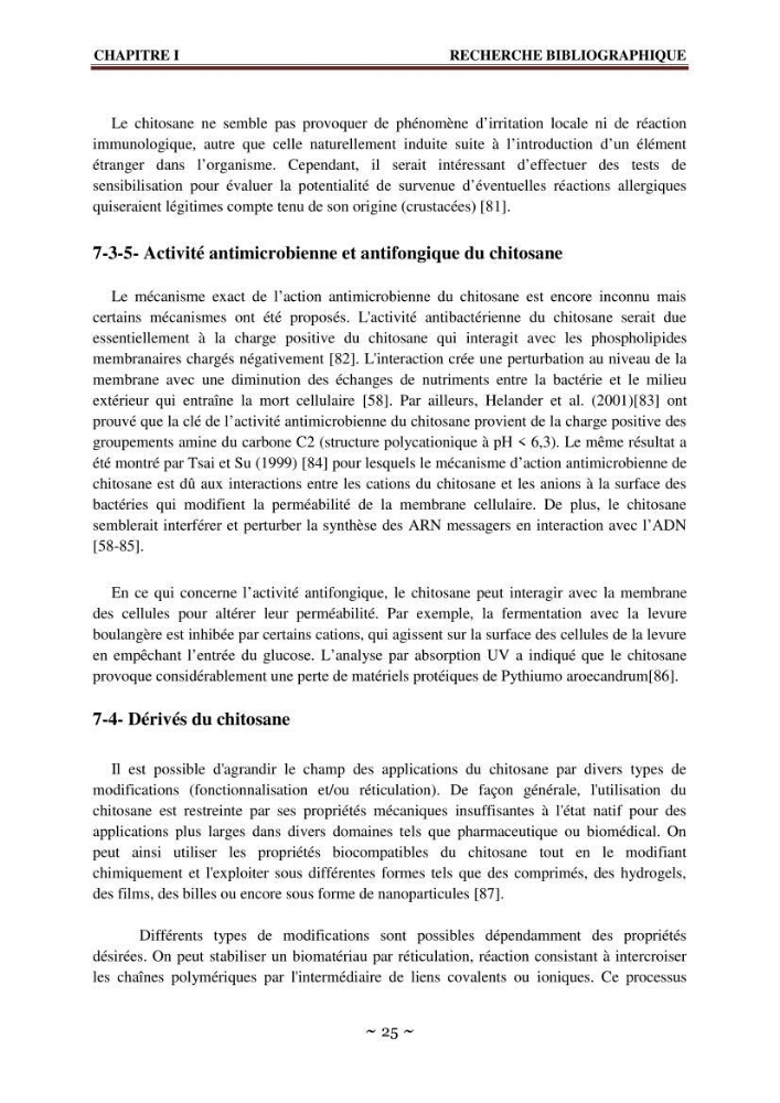 Les applications biomédicales et pharmaceutiques de la chitine et du chitosane