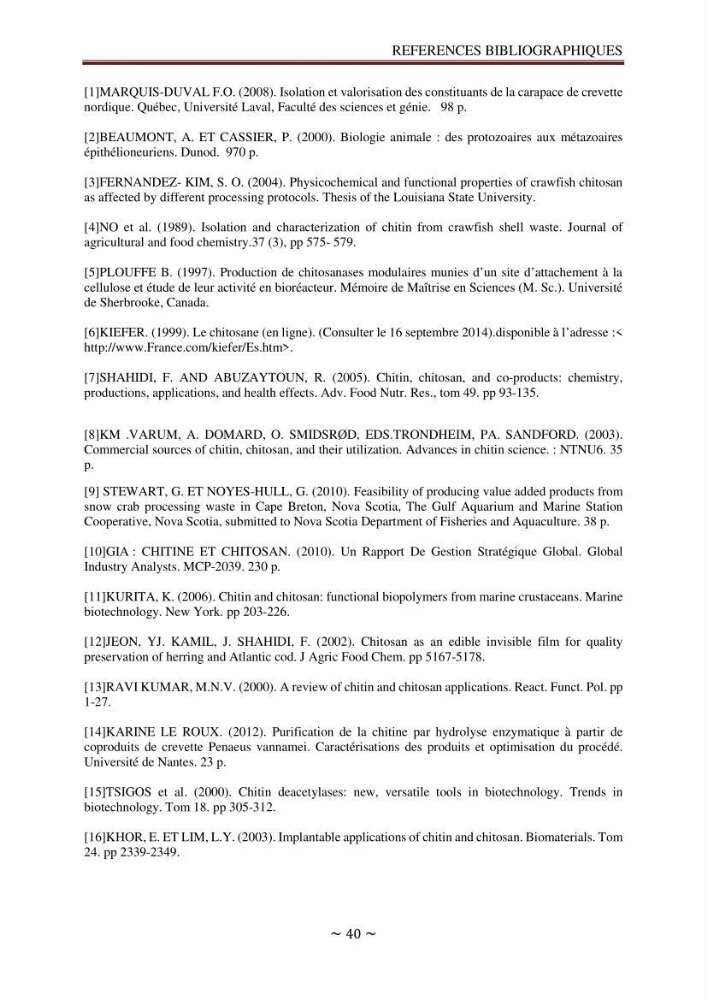 Les applications biomédicales et pharmaceutiques de la chitine et du chitosane
