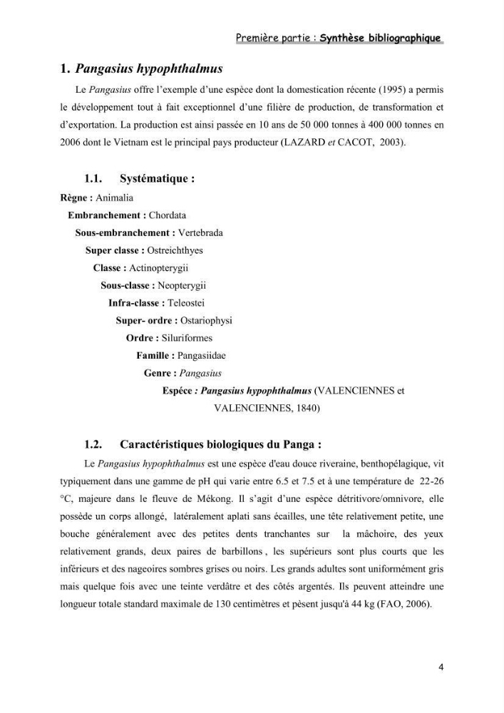 Evaluation de la qualité microbiologique de filets congelé du Panda (Pangaisius hypophthamus)