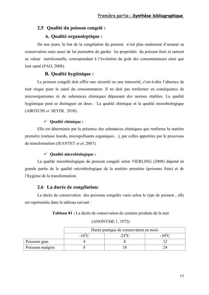 Evaluation de la qualité microbiologique de filets congelé du Panda (Pangaisius hypophthamus)