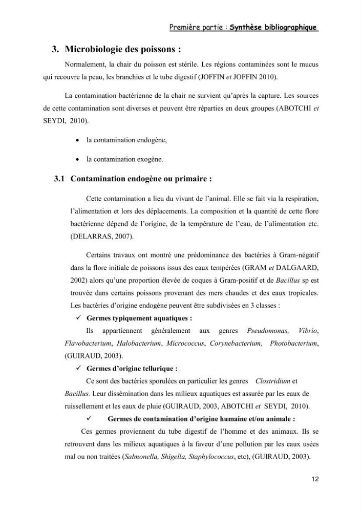 Evaluation de la qualité microbiologique de filets congelé du Panda (Pangaisius hypophthamus)