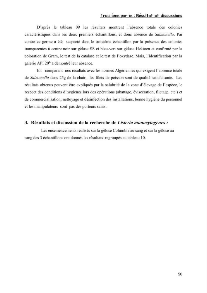 Evaluation de la qualité microbiologique de filets congelé du Panda (Pangaisius hypophthamus)
