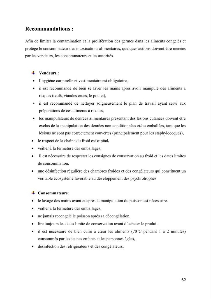 Evaluation de la qualité microbiologique de filets congelé du Panda (Pangaisius hypophthamus)