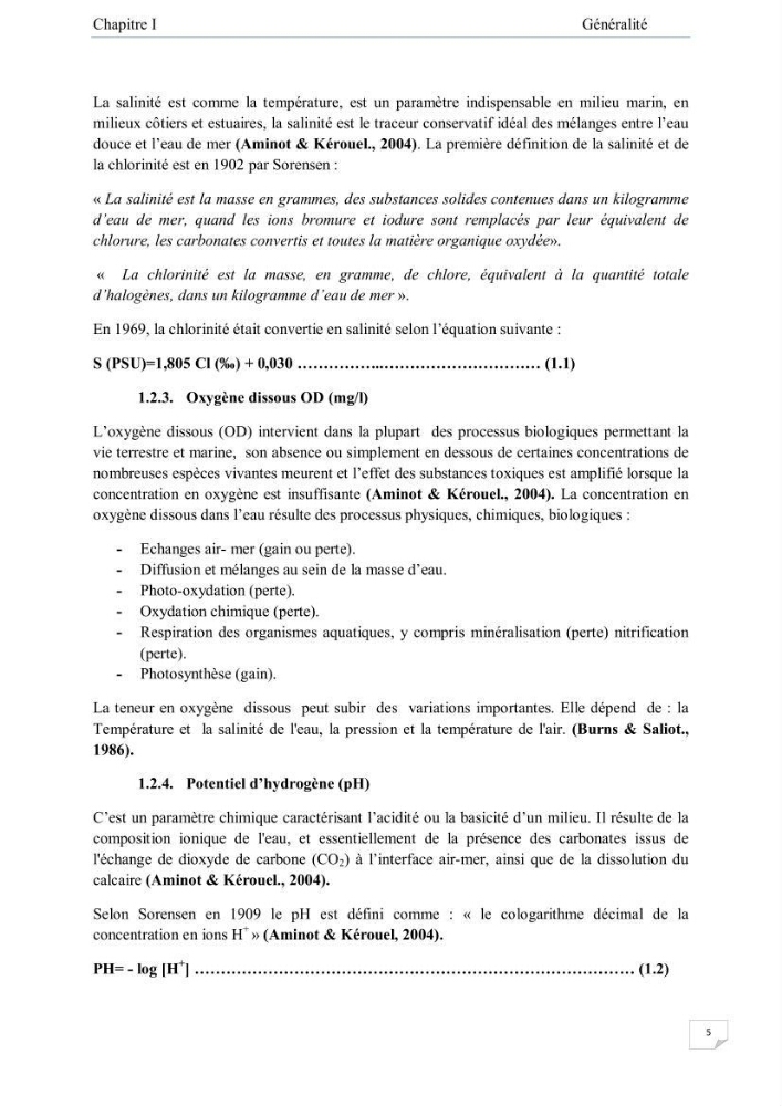 Contribution à l\'étude de la qualité des eaux et des sédiments de la plage ouest de Sidi Fredj