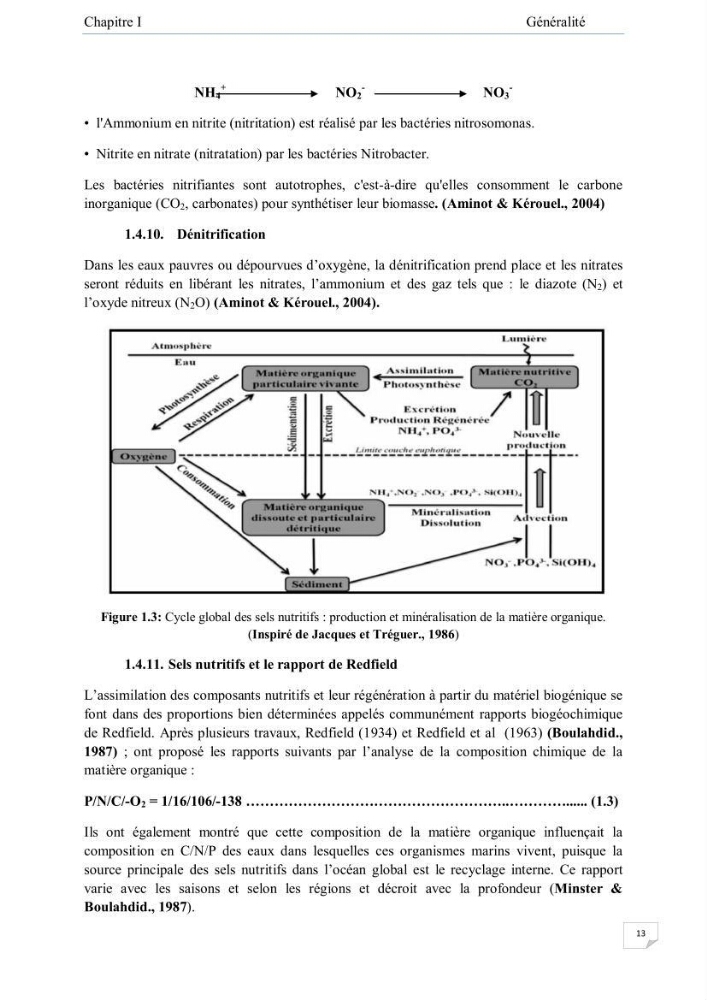 Contribution à l\'étude de la qualité des eaux et des sédiments de la plage ouest de Sidi Fredj