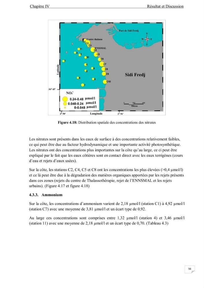 Contribution à l\'étude de la qualité des eaux et des sédiments de la plage ouest de Sidi Fredj