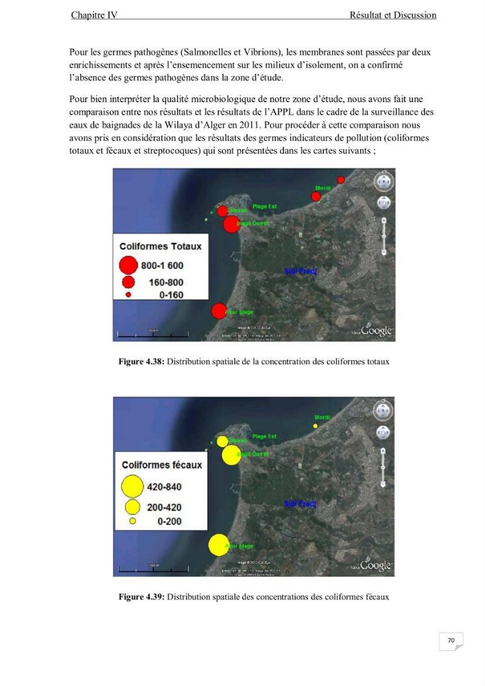 Contribution à l\'étude de la qualité des eaux et des sédiments de la plage ouest de Sidi Fredj