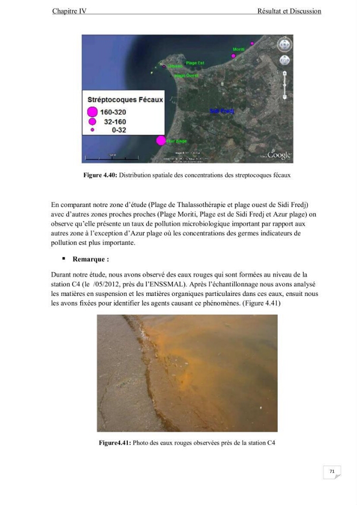 Contribution à l\'étude de la qualité des eaux et des sédiments de la plage ouest de Sidi Fredj