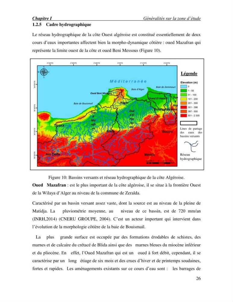 Etude de faisabilité de rechargement artificiel des plages de la côte Ouest-Algéroise