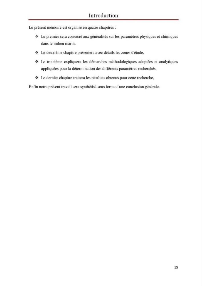 Les paramètres physico-chimiques et les sels nutritifs dans les eaux côtières Algéroises ( Baie d\'Alger, la baie de Bou-Ismail