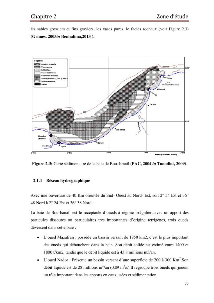 Les paramètres physico-chimiques et les sels nutritifs dans les eaux côtières Algéroises ( Baie d\'Alger, la baie de Bou-Ismail
