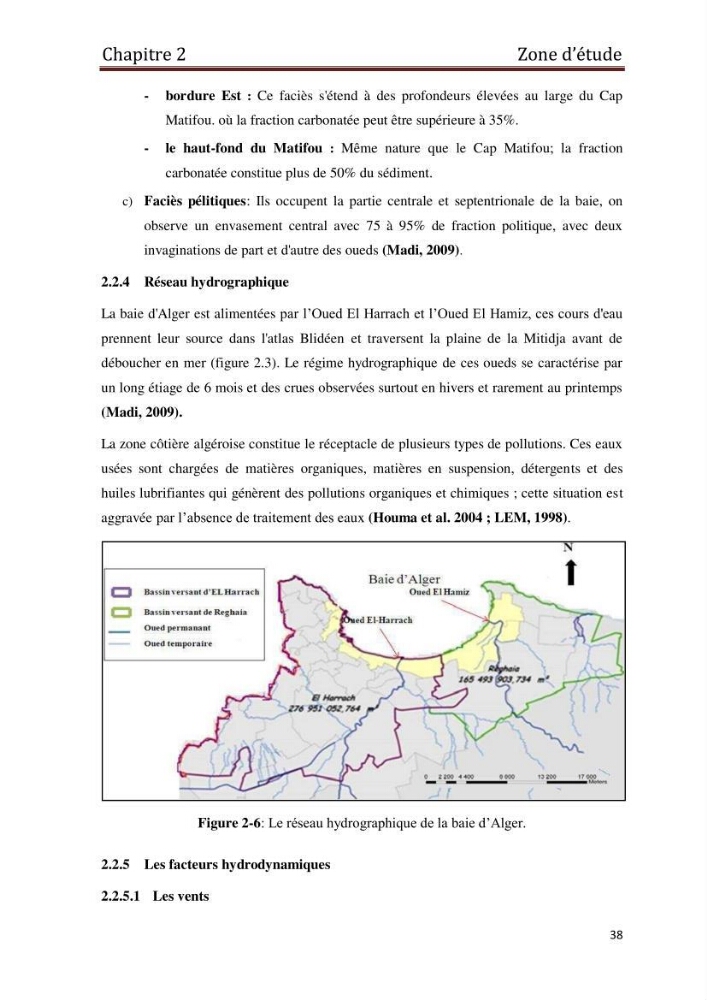 Les paramètres physico-chimiques et les sels nutritifs dans les eaux côtières Algéroises ( Baie d\'Alger, la baie de Bou-Ismail
