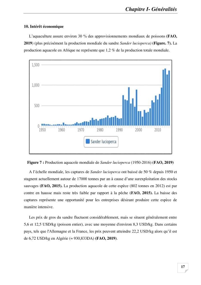 Contribution à la reproduction semi-contrôlée et à l’élevage larvaire d’une espèce carnassière d’eau douce : Cas de Sander lucioperca