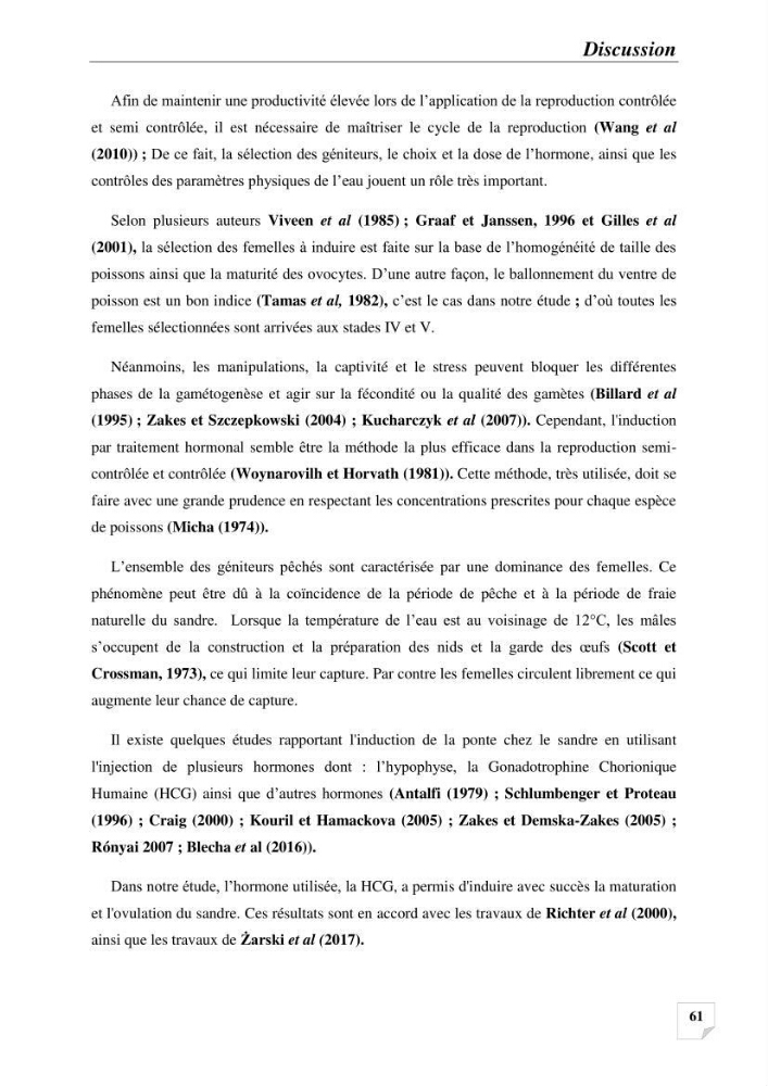 Contribution à la reproduction semi-contrôlée et à l’élevage larvaire d’une espèce carnassière d’eau douce : Cas de Sander lucioperca