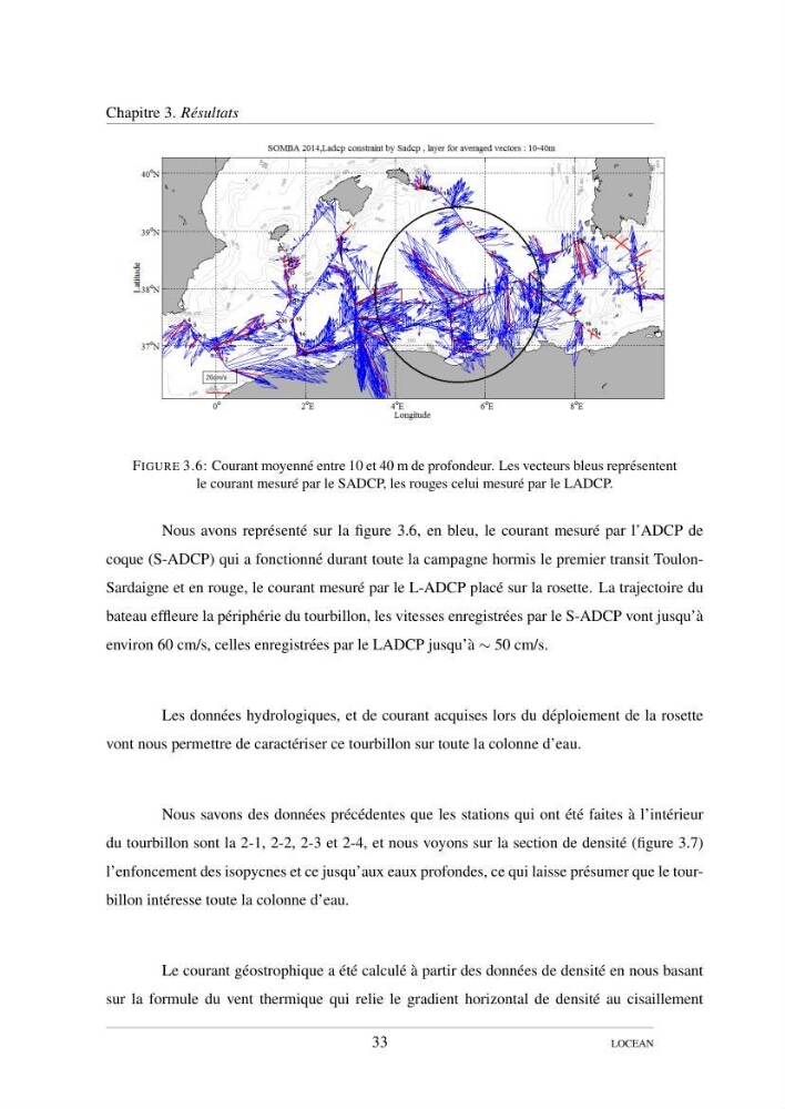 Hydrologie et circulation océanique dans le bassin Algerien