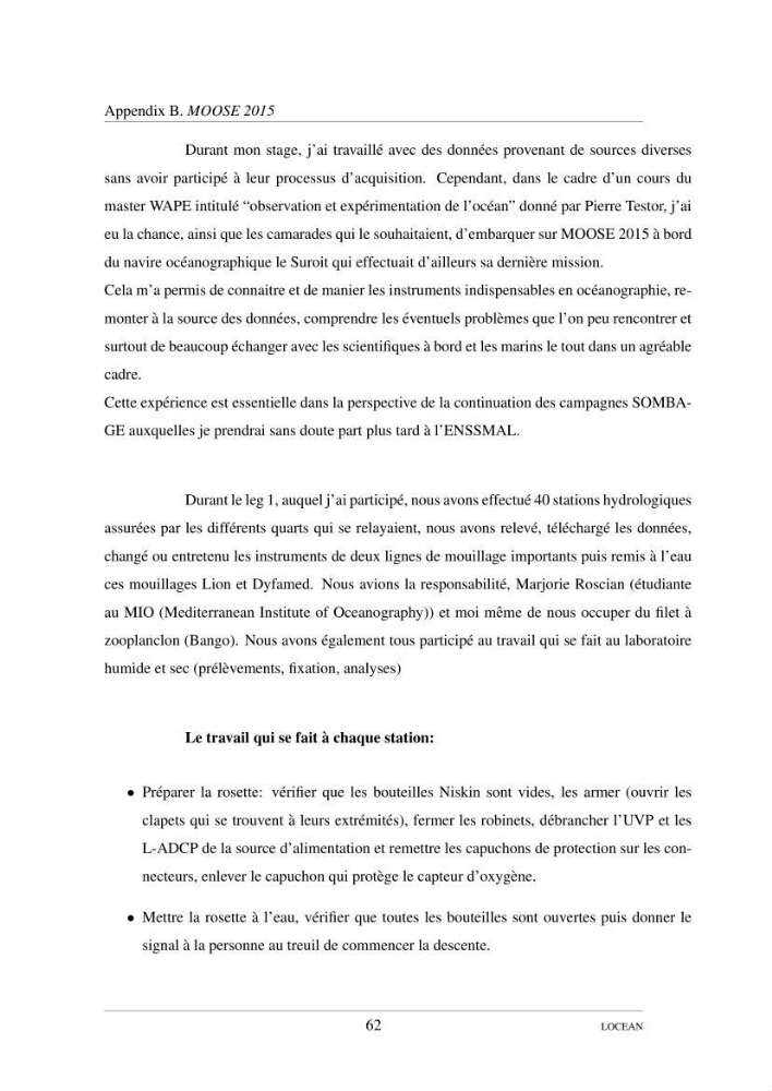 Hydrologie et circulation océanique dans le bassin Algerien