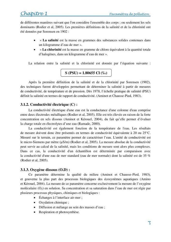 Impact des eaux usées et des embouchures des oueds sur la qualité des eaux de la baie de BouIsmail