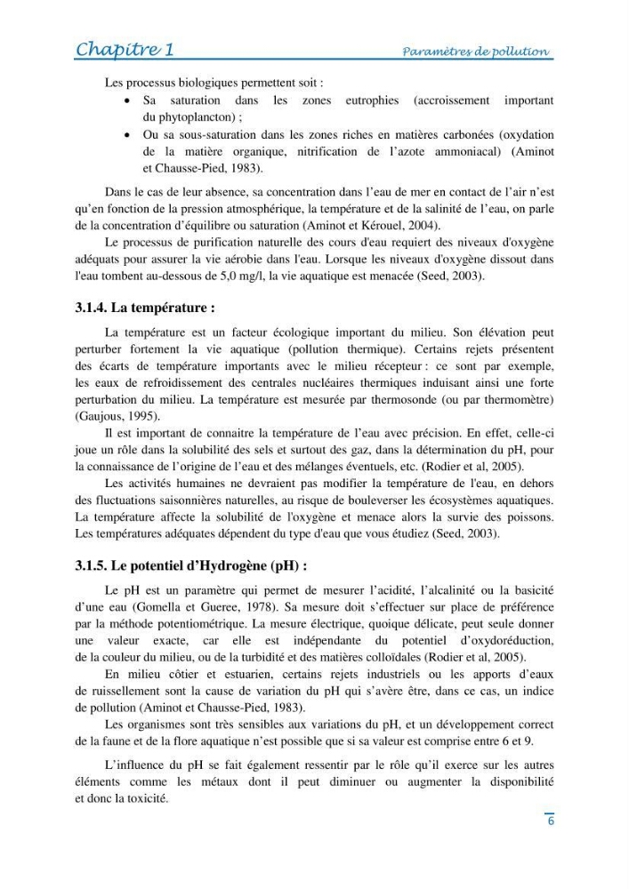 Impact des eaux usées et des embouchures des oueds sur la qualité des eaux de la baie de BouIsmail
