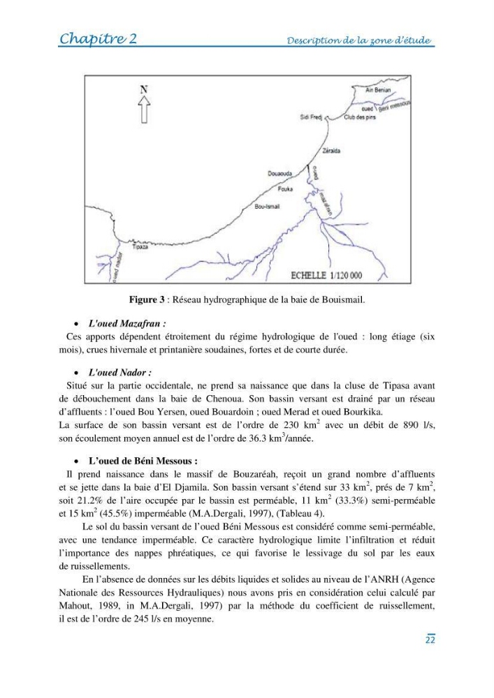 Impact des eaux usées et des embouchures des oueds sur la qualité des eaux de la baie de BouIsmail