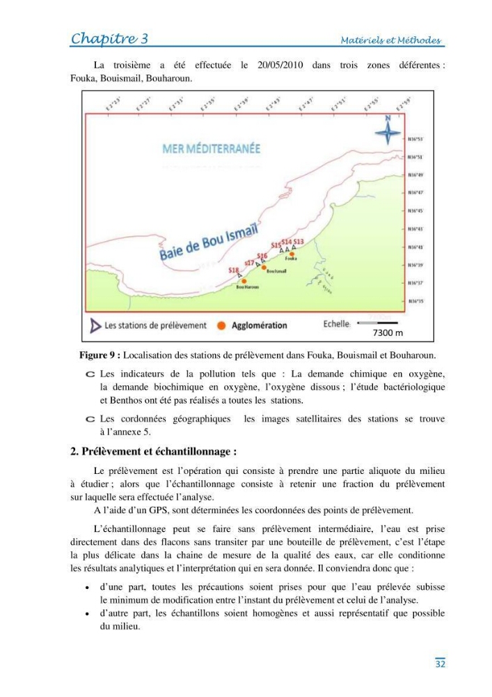 Impact des eaux usées et des embouchures des oueds sur la qualité des eaux de la baie de BouIsmail