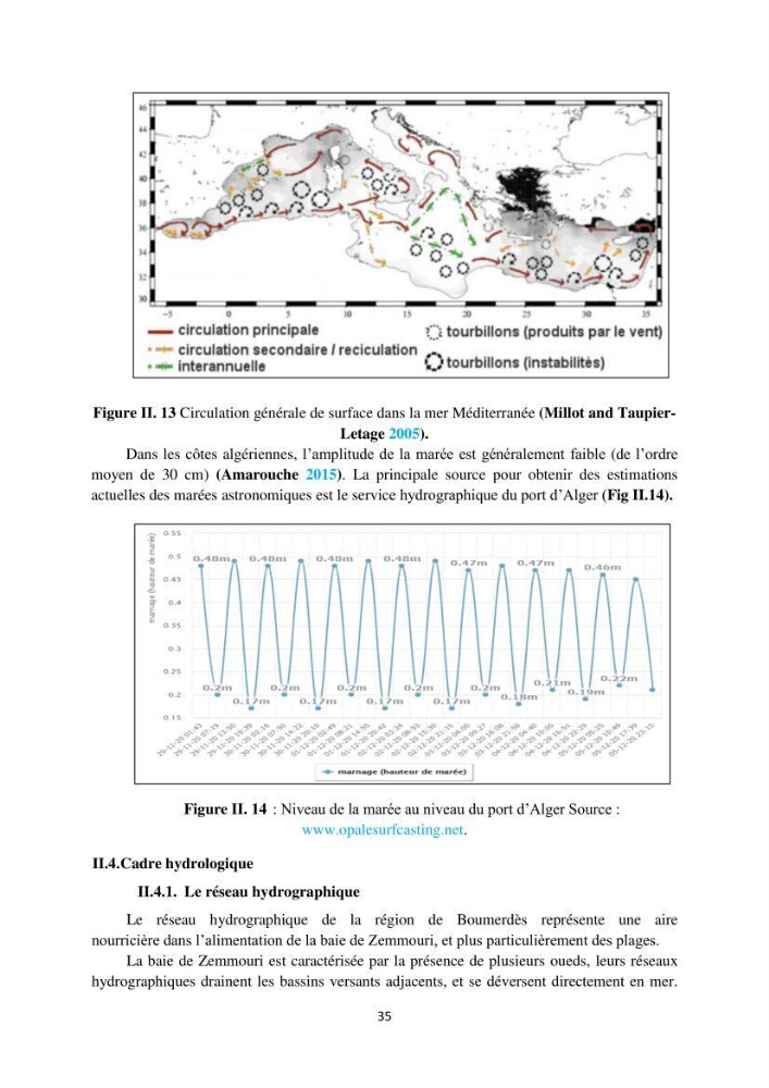 processus mis en Jeu dans l\'évolution Miorpho-dynamique de la baie zemmouri: Modélisation Hydro-Sédimentaire et cinématique du trait de Côte.