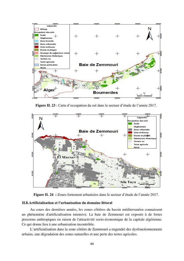 processus mis en Jeu dans l\'évolution Miorpho-dynamique de la baie zemmouri: Modélisation Hydro-Sédimentaire et cinématique du trait de Côte.