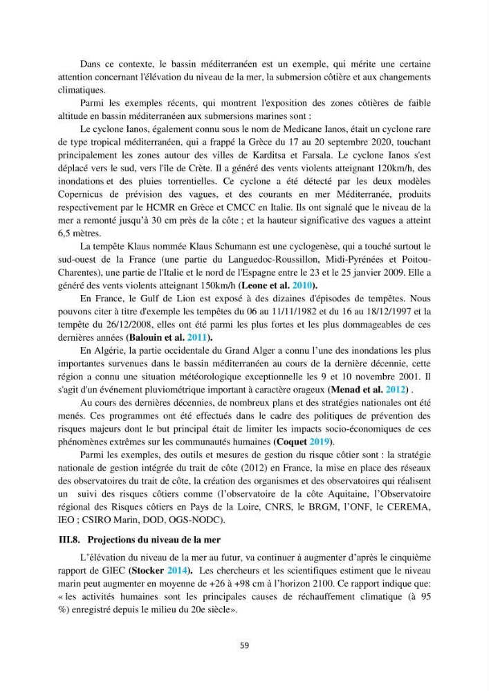 processus mis en Jeu dans l\'évolution Miorpho-dynamique de la baie zemmouri: Modélisation Hydro-Sédimentaire et cinématique du trait de Côte.