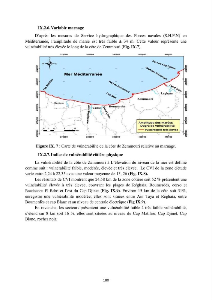 processus mis en Jeu dans l\'évolution Miorpho-dynamique de la baie zemmouri: Modélisation Hydro-Sédimentaire et cinématique du trait de Côte.