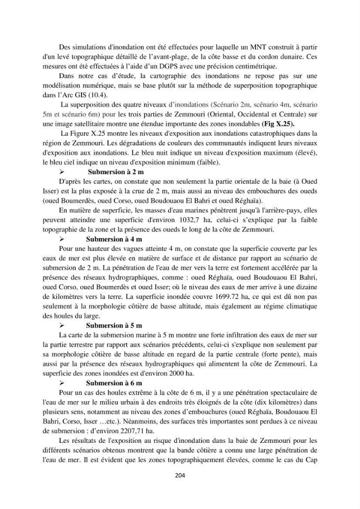 processus mis en Jeu dans l\'évolution Miorpho-dynamique de la baie zemmouri: Modélisation Hydro-Sédimentaire et cinématique du trait de Côte.