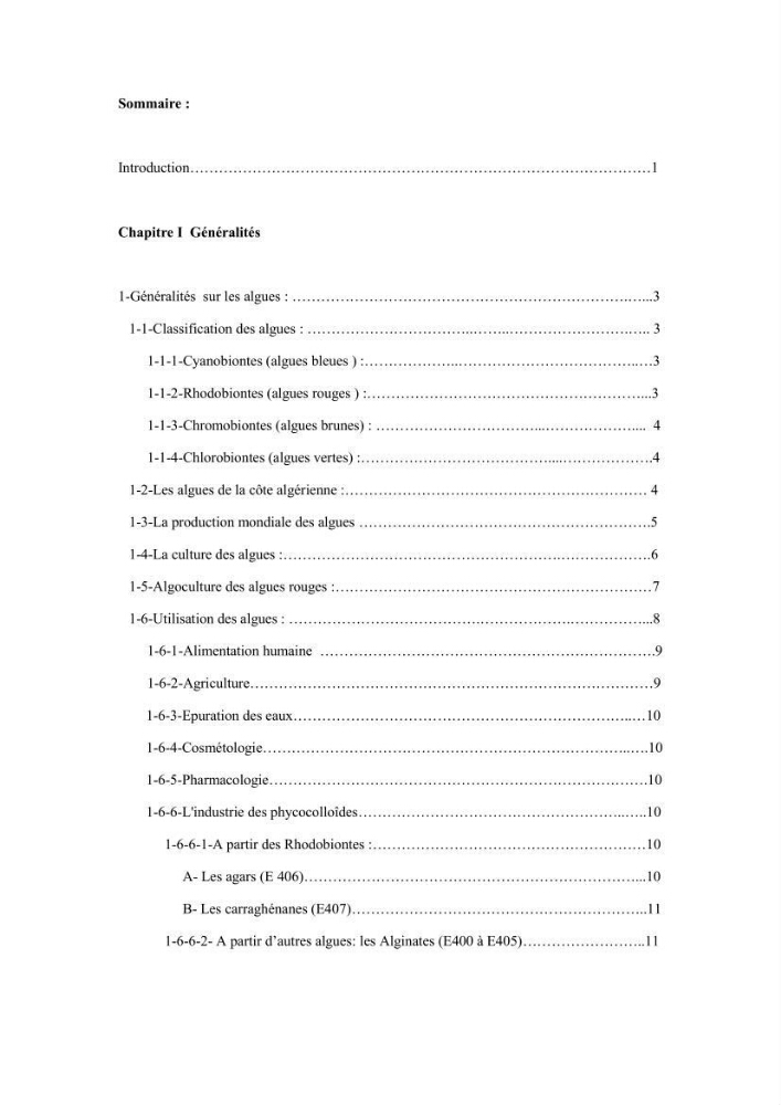 Actualisation de l\'inventaire des Rhodobiontes des côtes Algériennes et mise en évidence des éspèces à intérêt aquacole