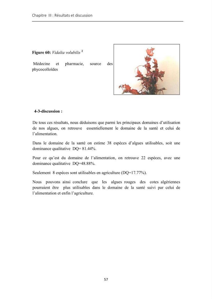 Actualisation de l\'inventaire des Rhodobiontes des côtes Algériennes et mise en évidence des éspèces à intérêt aquacole