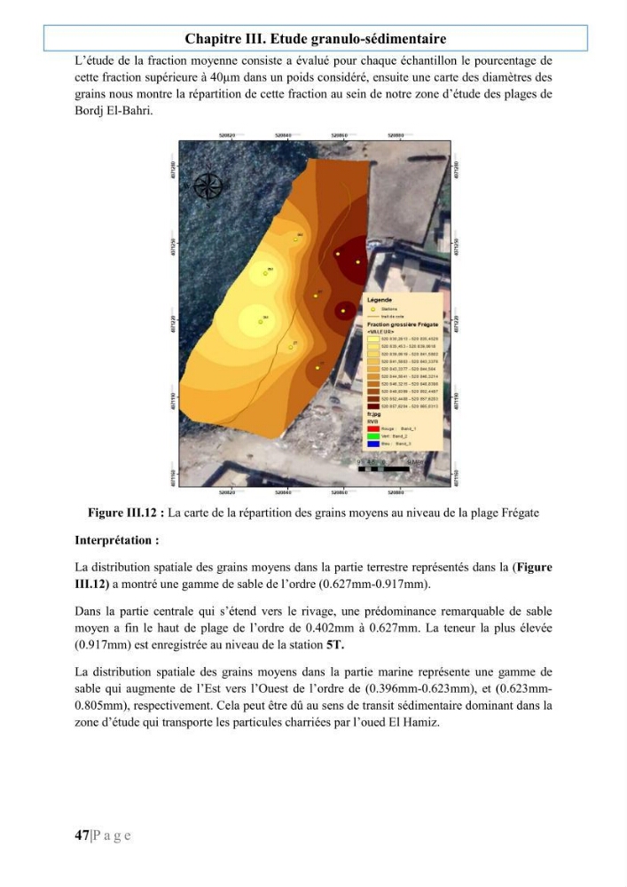 Quantification de transit sédimentaire longitudinal de la région Est de la Baie d’Alger