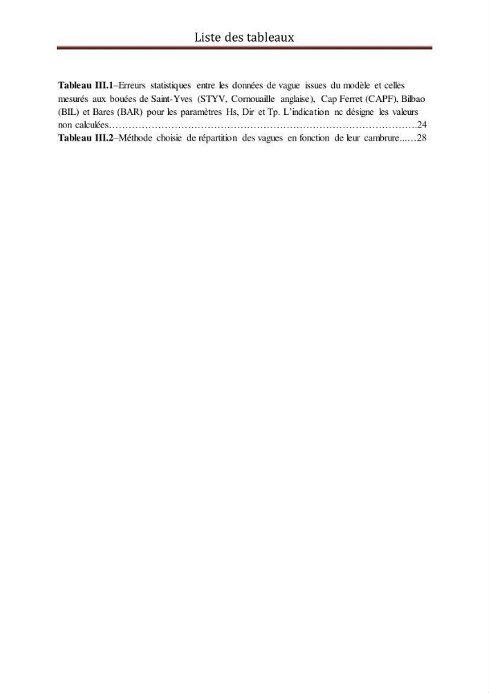Etat de l\'art sur la modélisation des vagues dans la zone située en dehors de la zone de déferlement