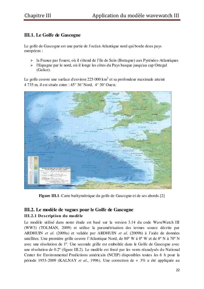 Etat de l\'art sur la modélisation des vagues dans la zone située en dehors de la zone de déferlement